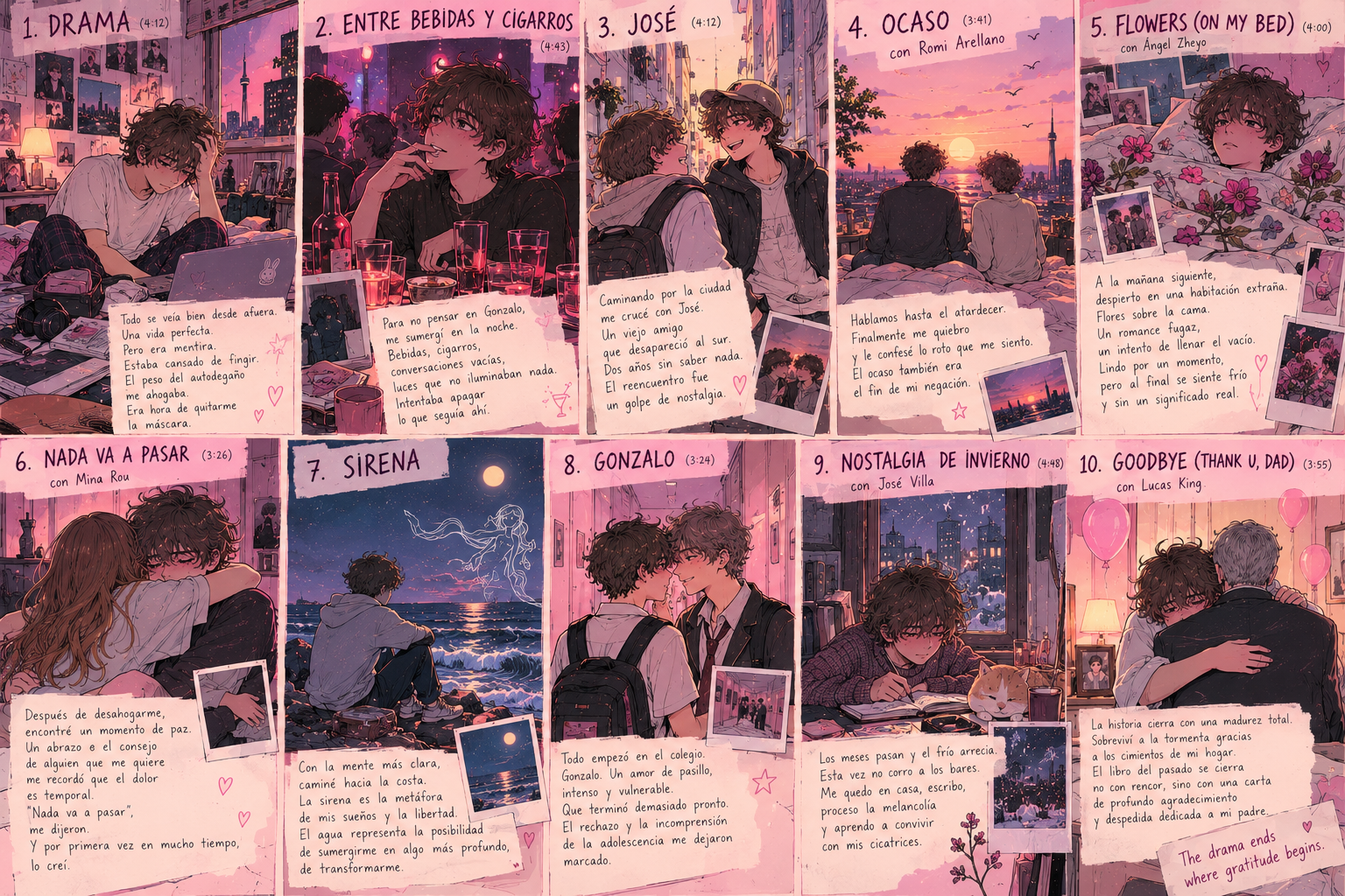 Drama illustrated storyboard